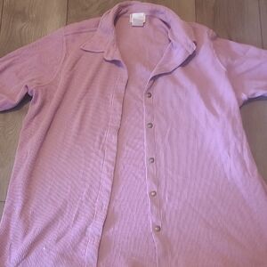 Roaman's Lavender Waffle Knit Top